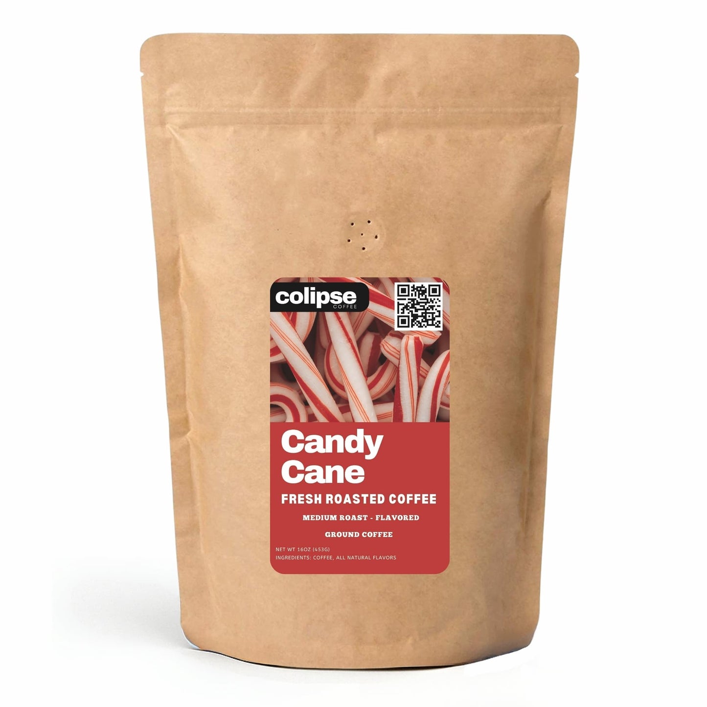 Candy Cane Ground Coffee 16 oz from Colipse
