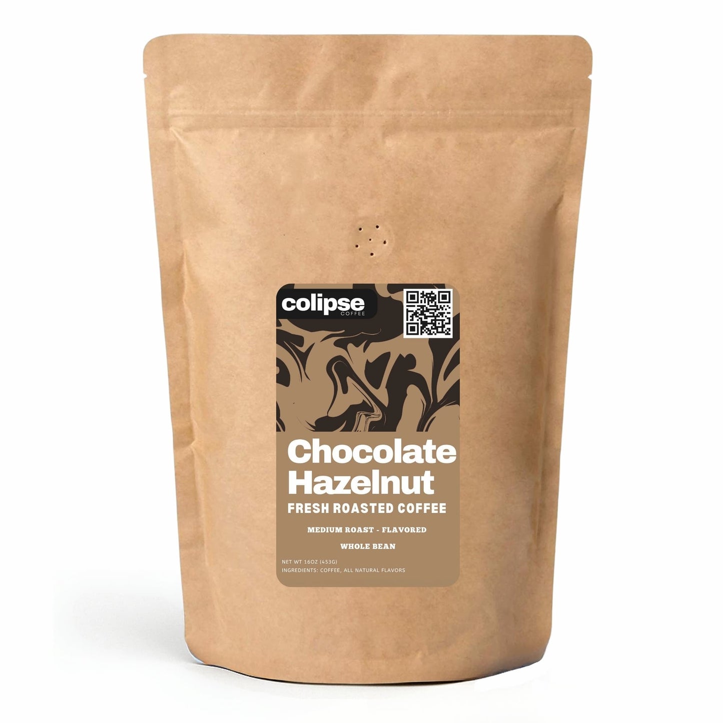 Chocolate Hazelnut Whole Bean Coffee 16 oz from Colipse