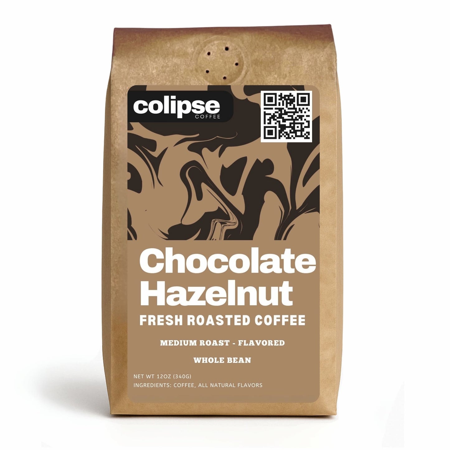 Chocolate Hazelnut Whole Bean Coffee 12 oz from Colipse