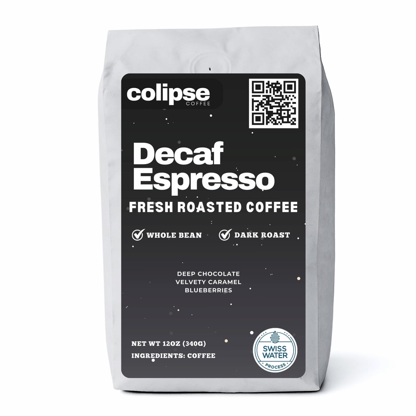 12 oz bag colipse decaf espresso beans