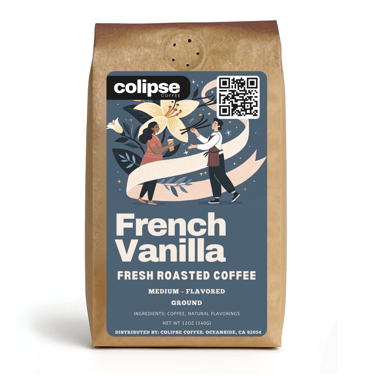 French Vanilla Ground Coffee 12 oz from Colipse