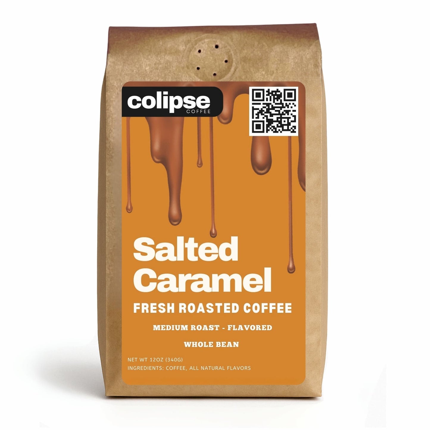 Salted Caramel Whole Bean Coffee 12 oz from Colipse