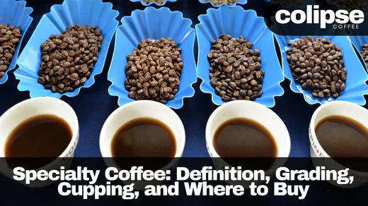 Standard cupping process for evaluating specialty coffee quality and flavor.