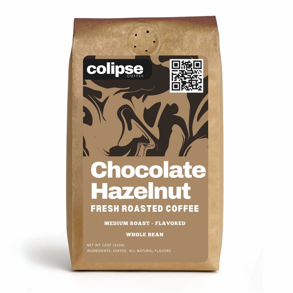 Chocolate Hazelnut Whole Bean Coffee 12 oz from Colipse