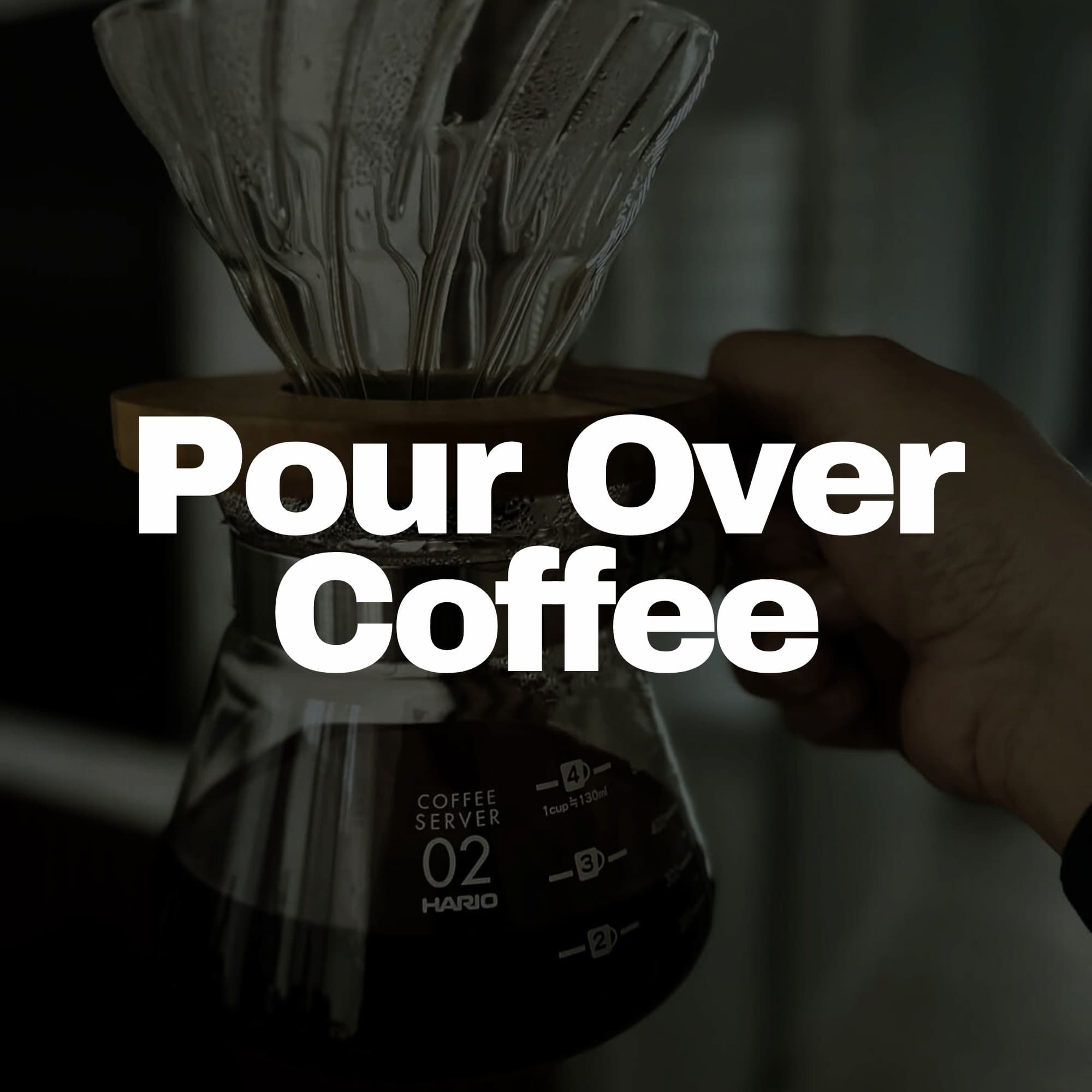 coffee beans and grounds for pour over brewing