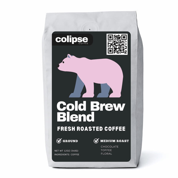 Colipse Cold Brew coffee grounds bag designed for smooth, refreshing cold coffee.
