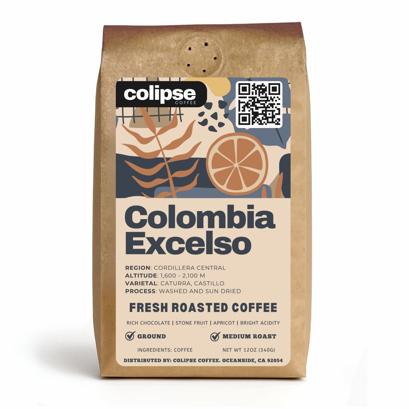 Buy Colombian Excelso Ground Coffee Online - Colipse