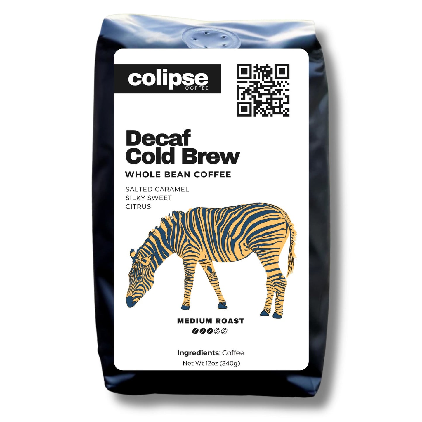 Colipse Decaf Cold Brew whole beans, made for smooth, mellow cold coffee.