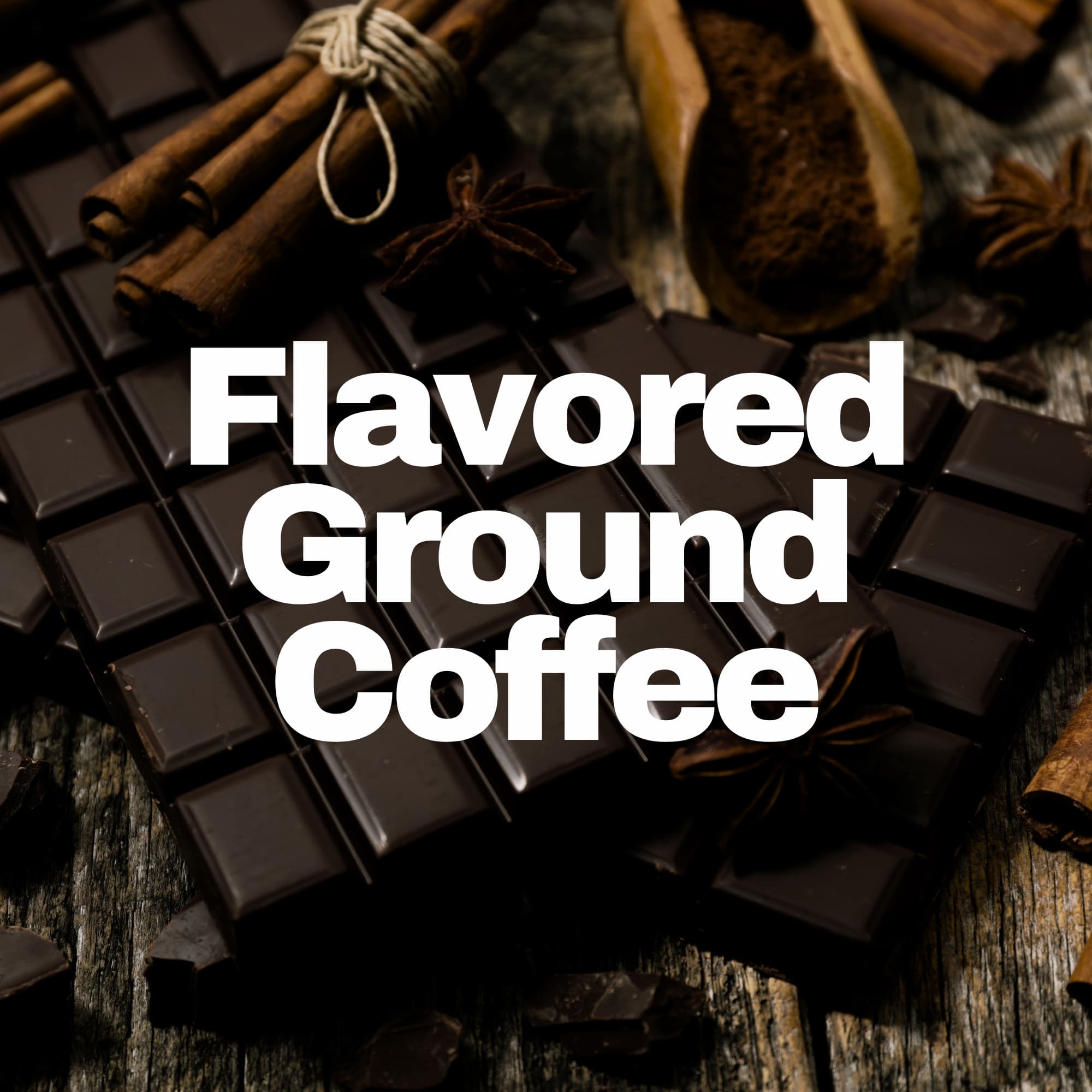 flavored coffee grounds
