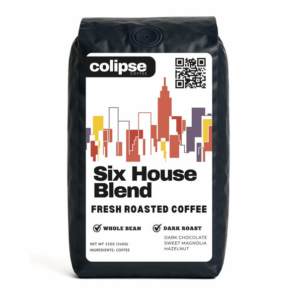 Colipse House Blend whole bean coffee, balanced and flavorful.