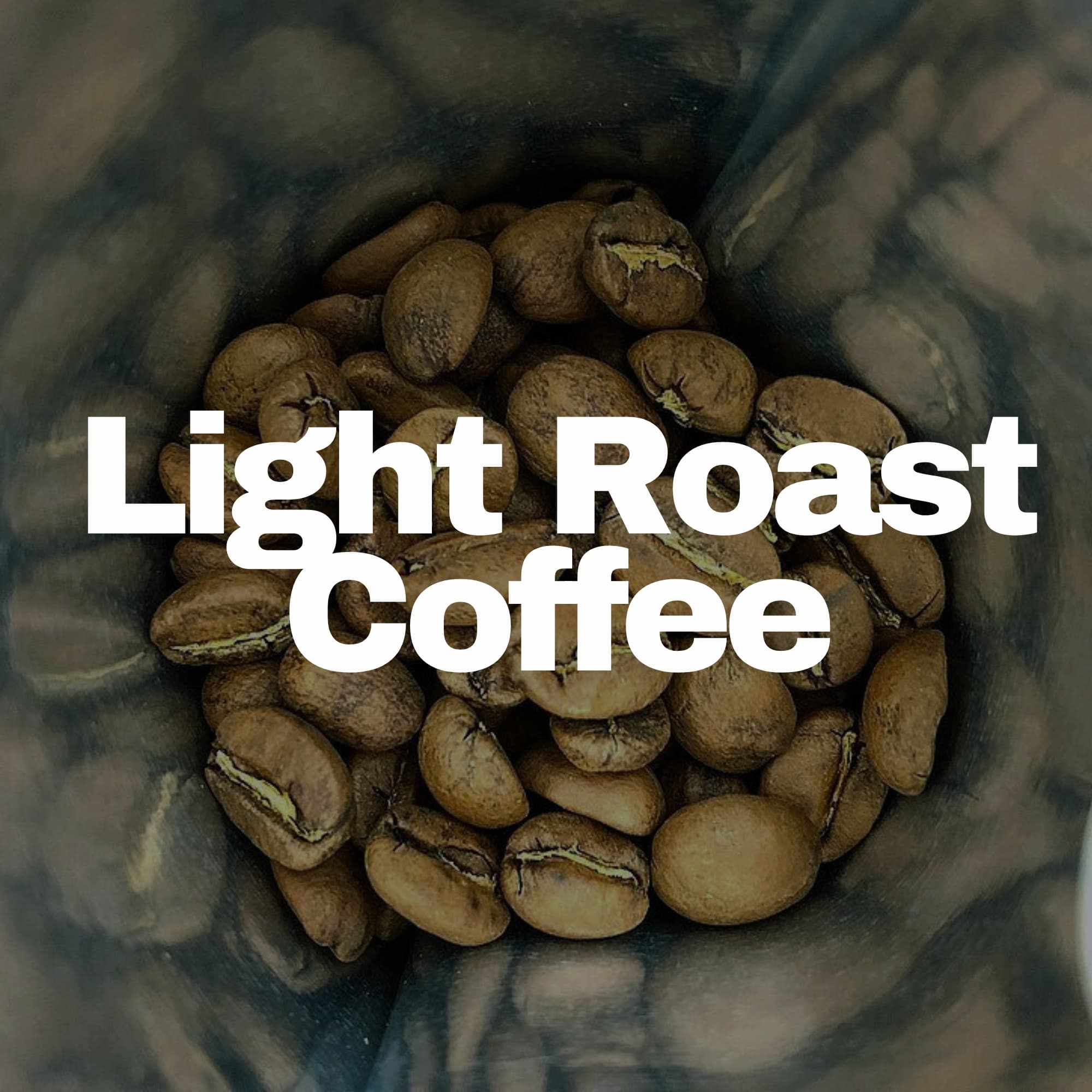 light roast coffee beans and grounds