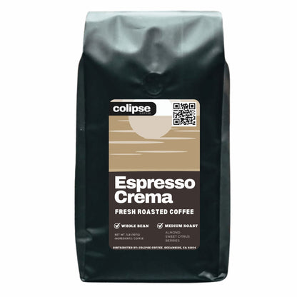 Colipse Espresso Crema coffee bag on a white background