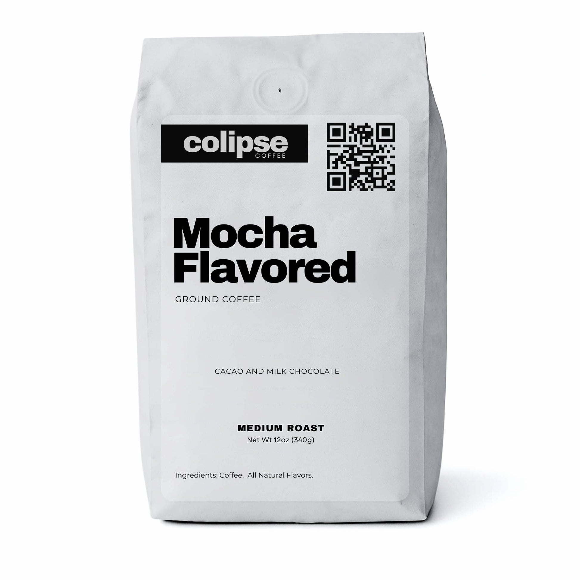 12 oz bag Colipse mocha flavored coffee grounds