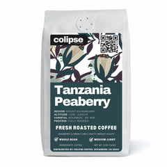 Colipse Tanzania whole bean coffee with vibrant acidity and bold flavors.