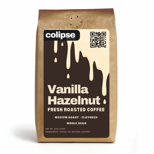 Vanilla Hazelnut Whole Bean Coffee 12 oz from Colipse